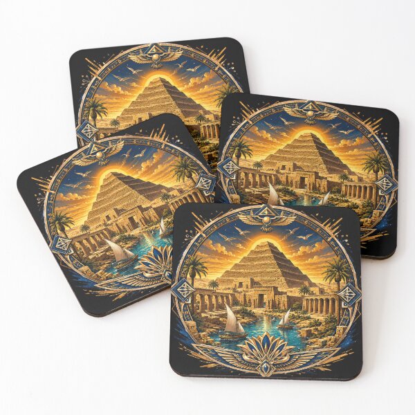 Item preview, Djoser Pyramid Nile Sunset designed and sold by BastetNileArt.