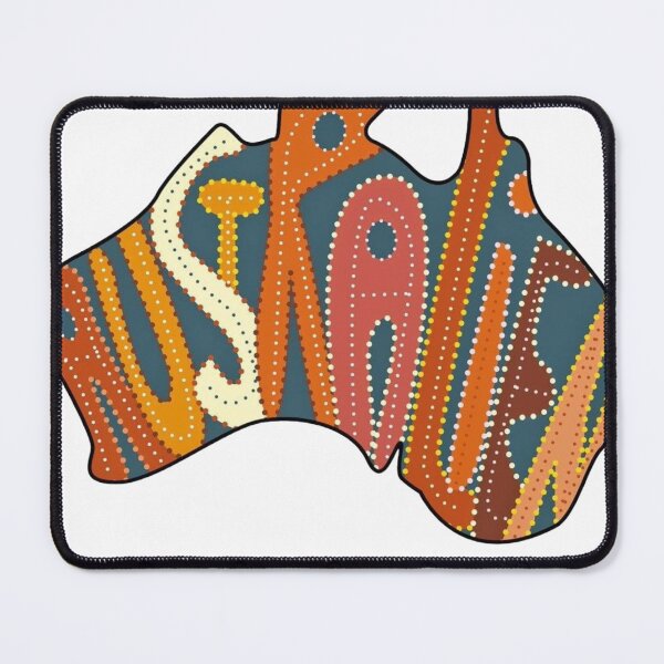 Item preview, "Heartbeat of the Outback" Indigenous Style Australia Map ! "Australia" – Earthy Tones & Dreamtime Dot Art Map ! Spirit of the Land: Stylized Australia Typography Graphic designed and sold by Ulikedigital14.