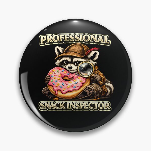 Item preview, Professional Snack Inspector Funny Raccoon Donut Detective Shirt T-Shirt designed and sold by clockedoutwearshop.