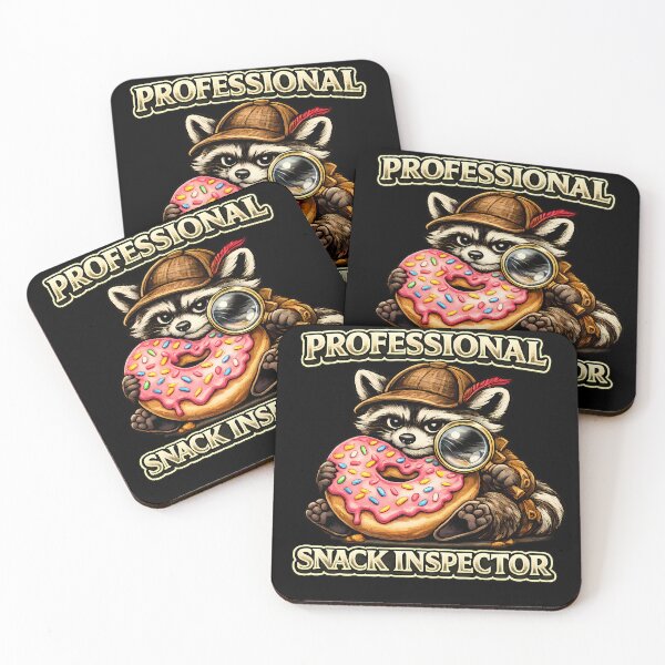 Item preview, Professional Snack Inspector Funny Raccoon Donut Detective Shirt T-Shirt designed and sold by clockedoutwearshop.