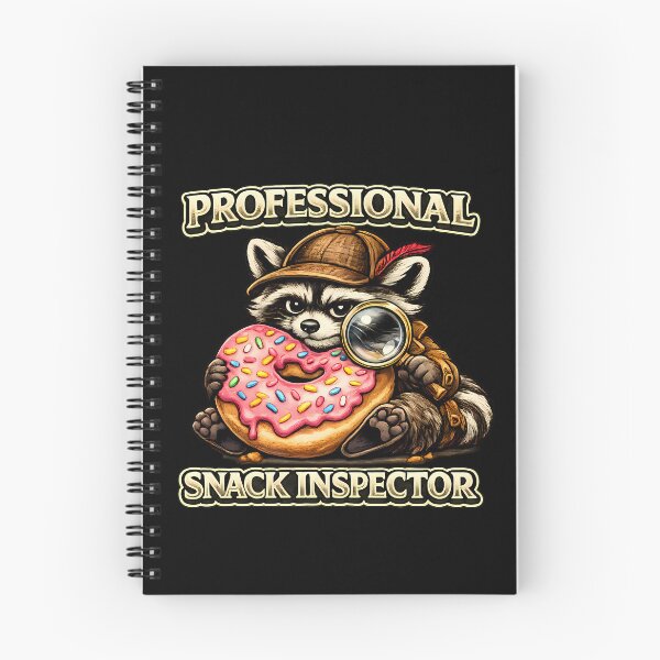 Item preview, Professional Snack Inspector Funny Raccoon Donut Detective Shirt T-Shirt designed and sold by clockedoutwearshop.