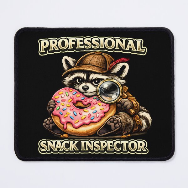 Item preview, Professional Snack Inspector Funny Raccoon Donut Detective Shirt T-Shirt designed and sold by clockedoutwearshop.