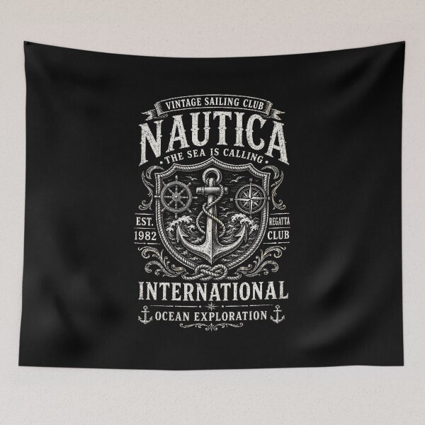 Item preview, Vintage Sailing Club Nautica The Sea Is Caling International designed and sold by zoes-ink.