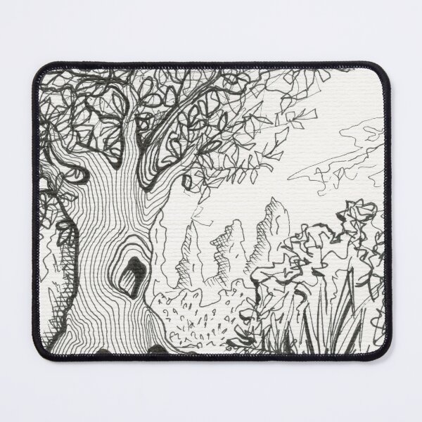 Item preview, The Enchanted Oak – Whimsical Forest Tree Hollow Line Art designed and sold by Cass Harker Studio.