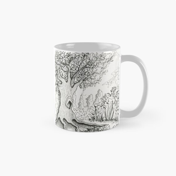 Item preview, The Enchanted Oak – Whimsical Forest Tree Hollow Line Art designed and sold by Cass Harker Studio.
