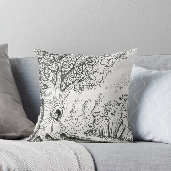 Item preview, The Enchanted Oak – Whimsical Forest Tree Hollow Line Art designed and sold by Cass Harker Studio.