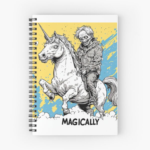 Item preview, Magically Zombie Riding Unicorn Clouds Horror Fun designed and sold by ChaoticZenStudio.