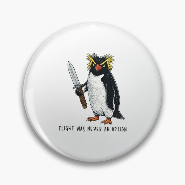 Item preview, Flight was Never an Option Rockhopper Penguin Knife Meme designed and sold by thomas-frame.