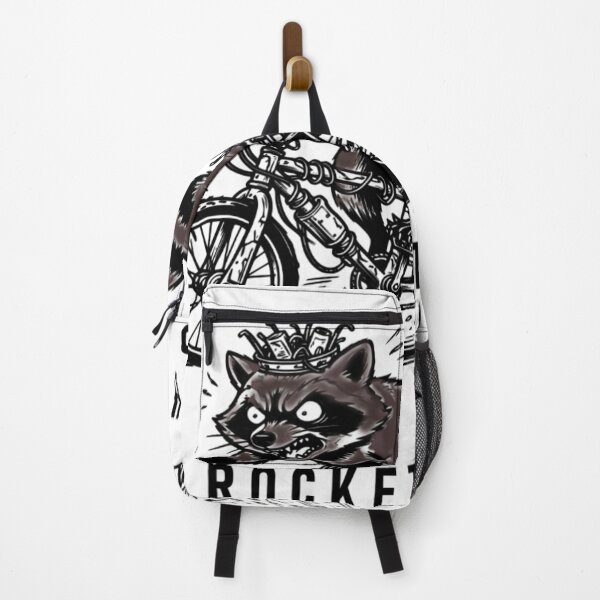Item preview, One Mans Trash My Rocket Ship Raccoon Garbage Bike T-Shirt designed and sold by The Bold Line Studio.