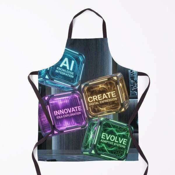 Item preview, AI INNOVATE CREATE EVOLVE - Tech Cyberpunk Programmer Sticker | RAMHEARTS designed and sold by RAMHEARTS.