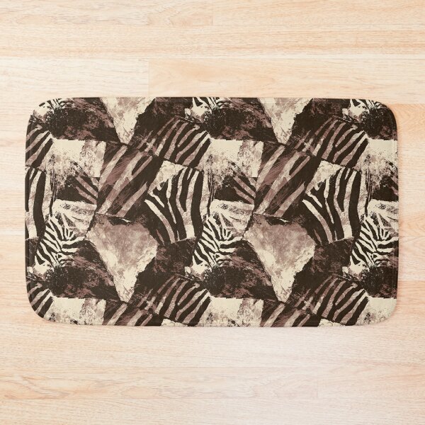 Item preview, Abstract Geometric Zebra Print Collage Pattern designed and sold by igraphixart.