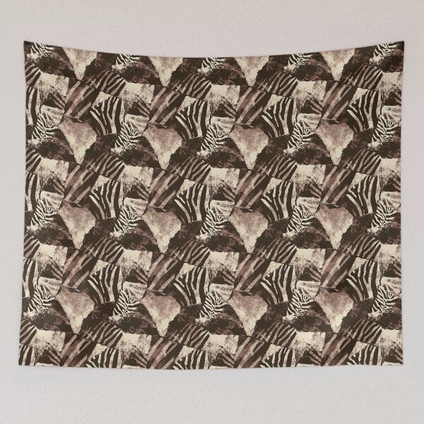 Item preview, Abstract Geometric Zebra Print Collage Pattern designed and sold by igraphixart.