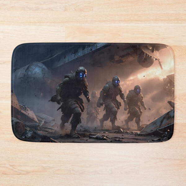 Item preview, Dystopian sci-fi wreck landscape: The last soldiers of the lost world designed and sold by VoidVeilStudio.
