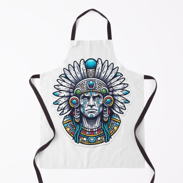 Item preview, Neo-Aztec Warrior Chief Sticker ! Tribal Mayan Chieftain Vector Art ! Ancient Indigenous Warrior - Detailed Mascot Design designed and sold by Ulikedigital14.