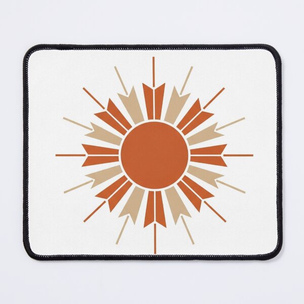 Item preview, Terracotta Geometric Boho Sunburst Art designed and sold by TheDenimArt.