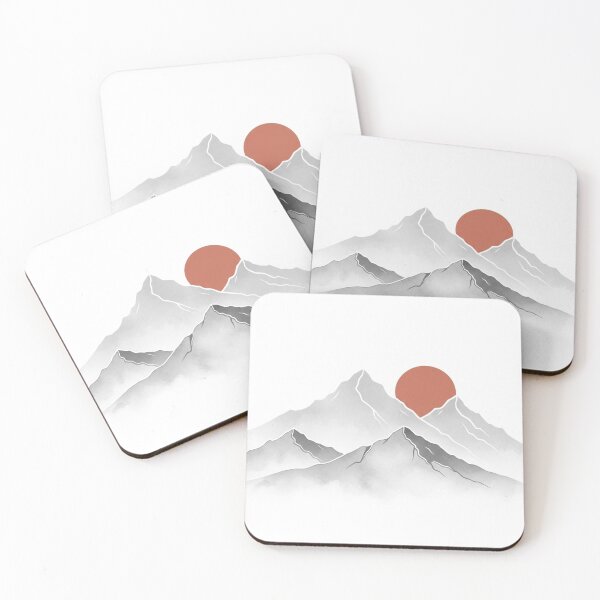 Item preview, Minimalist Mountain Sunrise designed and sold by TheDenimArt.