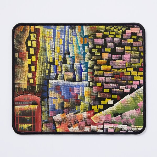 Item preview, Hand painted cityscape with telephone box collage designed and sold by pascocharacters.