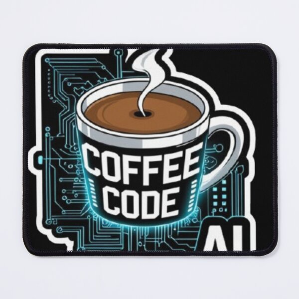 Item preview, Coffee Code AI Sticker for Developers, Programmers and Tech Enthusiasts designed and sold by skillifyme.