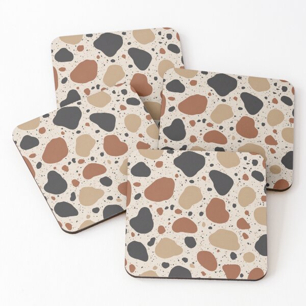 Item preview, Earthy Modern Terrazzo Abstract Stone Pattern designed and sold by TheDenimArt.