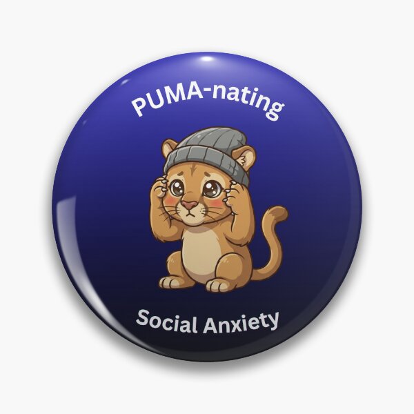 Item preview, Cute Socially Anxious Puma [Rectangular Edition] designed and sold by Social Signals.