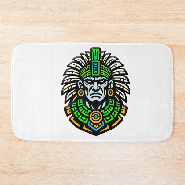 Item preview, Aztec Warrior Chief – Neon Tribal Mascot ! Mayan Chief Neon Tribal Warrior Vector ! Ancient Mayan Warrior Emblem – Vibrant Pop Art ! Neon Aztec Warrior | Tribal Chief Mascot designed and sold by Ulikedigital14.