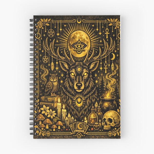 Item preview, Mystic Occult Stag Deer Tarot Card Art - Celestial Witchy Design designed and sold by myforestfog.
