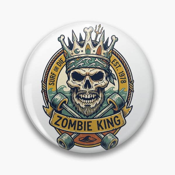 Item preview, Zombie King – Surf or Die Since 1978 designed and sold by Marcusvieira.