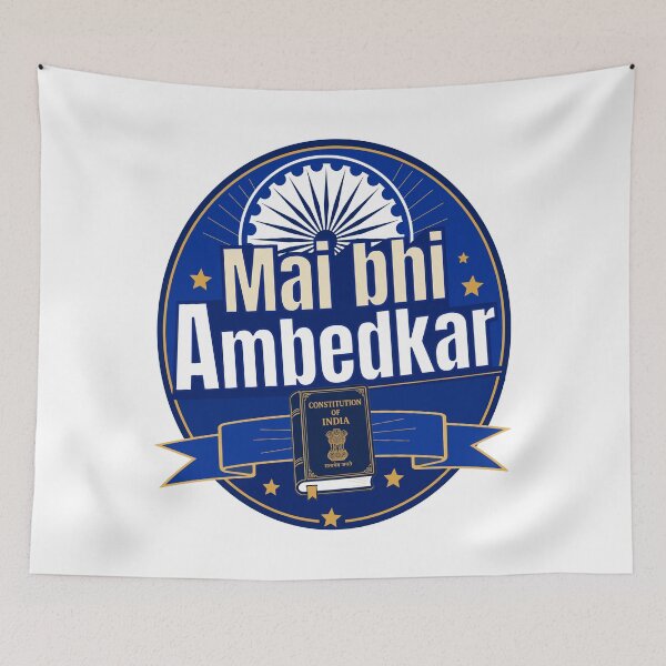 Item preview, Mai Bhi Ambedkar Badge | Jai Bhim Ambedkarite Constitution Design designed and sold by ArtsyExplorer.
