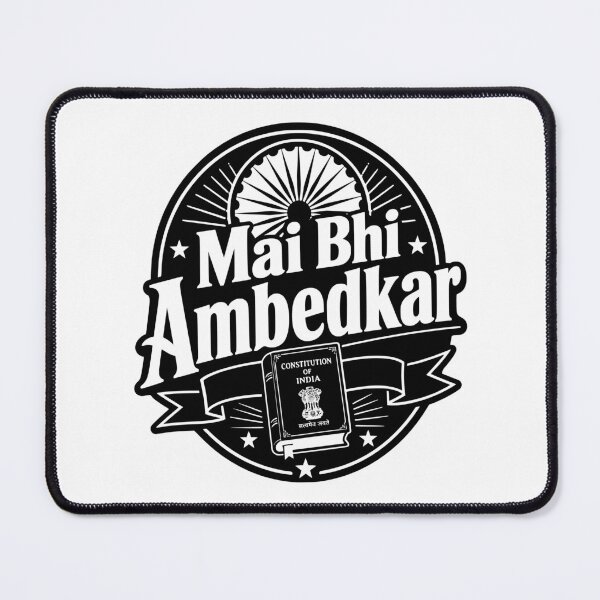 Item preview, Mai Bhi Ambedkar | Jai Bhim Constitution Badge Art designed and sold by ArtsyExplorer.