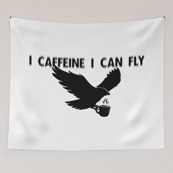Item preview, I Caffeine I Can Fly (black print) designed and sold by R-A Designs.