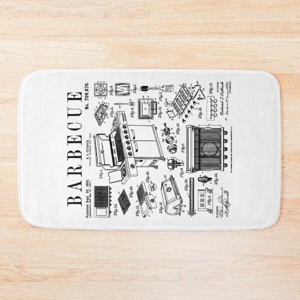Item preview, BBQ Barbecue Grill Cook Grilling Chef Vintage Patent Print designed and sold by GrandeDuc.