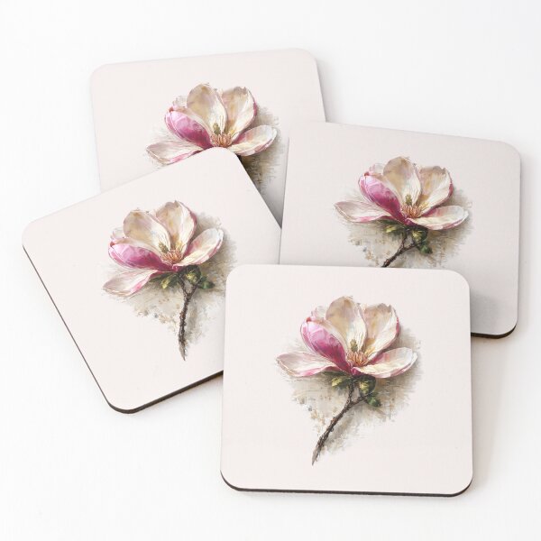 Item preview, Magnolia Bloom Acrylic Botanical T-Shirt designed and sold by SoftMuse Designs.