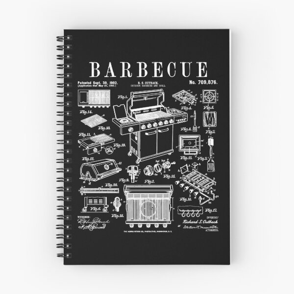 Item preview, BBQ Barbecue Grill Cook Grilling Chef Vintage Patent Print designed and sold by GrandeDuc.