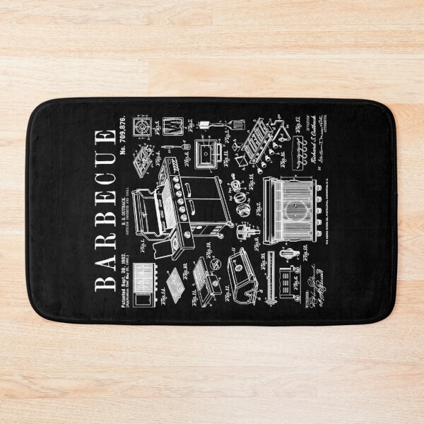 Item preview, BBQ Barbecue Grill Cook Grilling Chef Vintage Patent Print designed and sold by GrandeDuc.