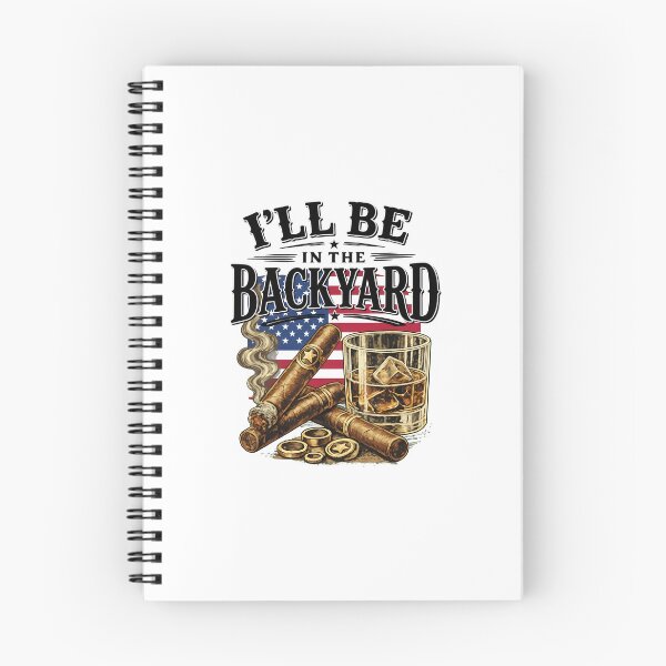 Item preview, I'll Be in The Backyard Cigar and Bourbon Retro Vintage designed and sold by thomas-frame.