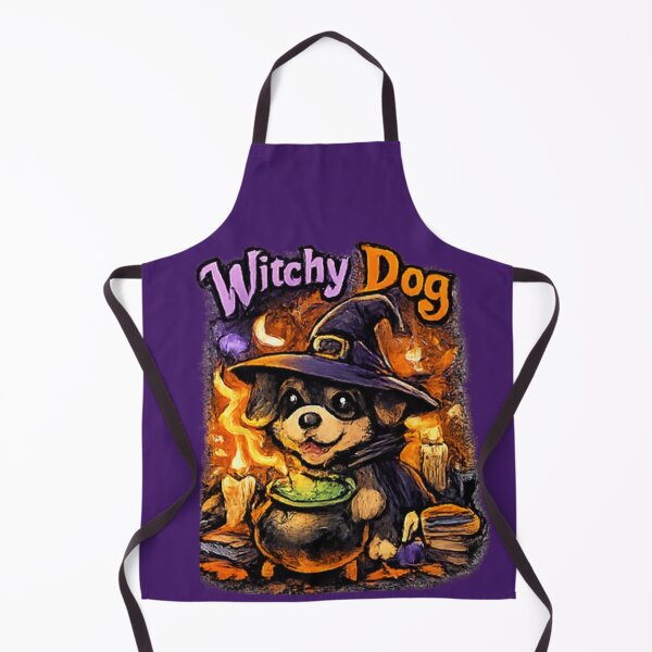 Item preview, Witchy Dog Halloween Art | Cute Witch Puppy Sticker designed and sold by PoojaArtLab.
