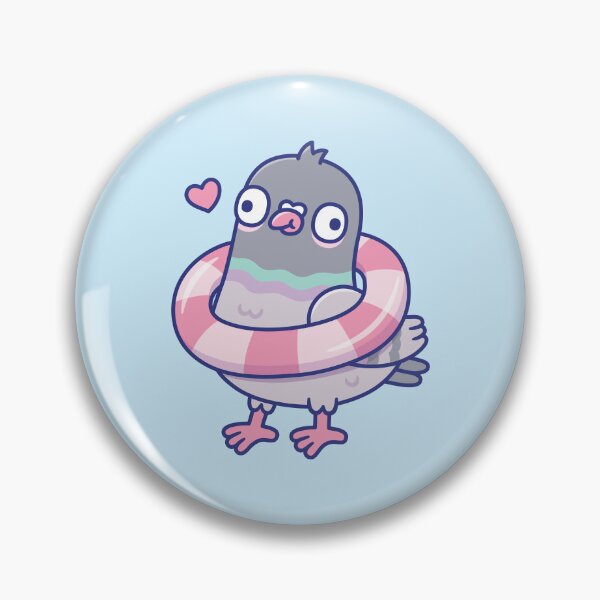 Item preview, Funny Derpy Pigeon With Pool Float Around Its Neck designed and sold by rustydoodle.