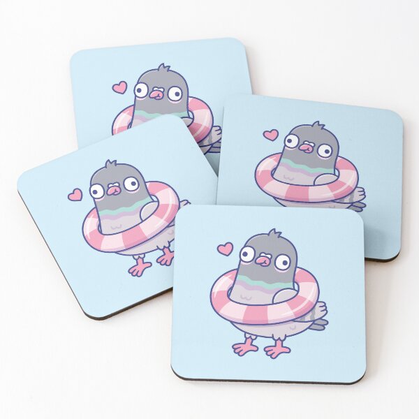 Item preview, Funny Derpy Pigeon With Pool Float Around Its Neck designed and sold by rustydoodle.