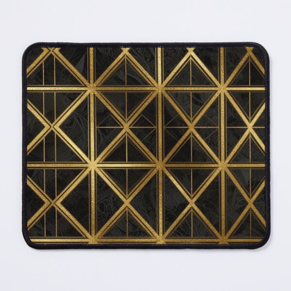 Item preview, Golden Geometric Grid designed and sold by RandomWalker.