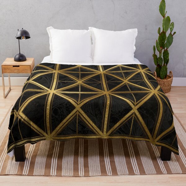 Item preview, Golden Geometric Grid designed and sold by RandomWalker.
