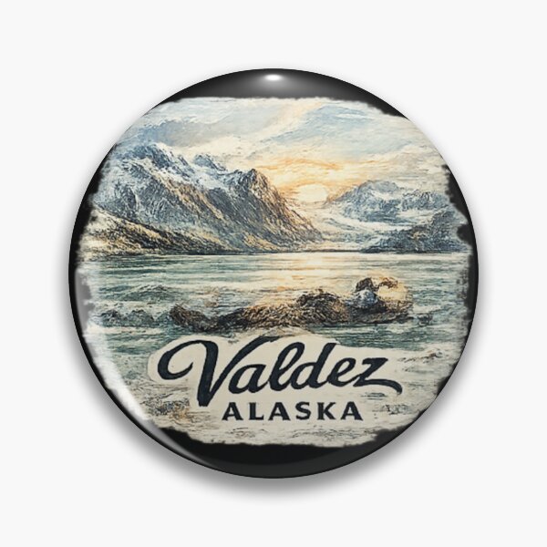 Item preview, Valdez Alaska and mountain landscapes dominate the horizon designed and sold by DamioPolArt.