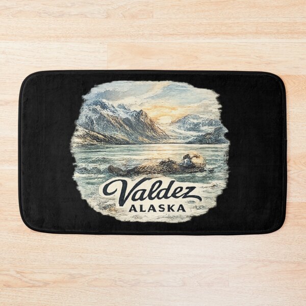 Item preview, Valdez Alaska and mountain landscapes dominate the horizon designed and sold by DamioPolArt.