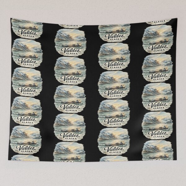 Item preview, Valdez Alaska and mountain landscapes dominate the horizon designed and sold by DamioPolArt.