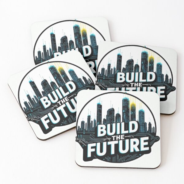 Item preview, Build The Future Motivational Tech Sticker for Innovators and Creators designed and sold by skillifyme.