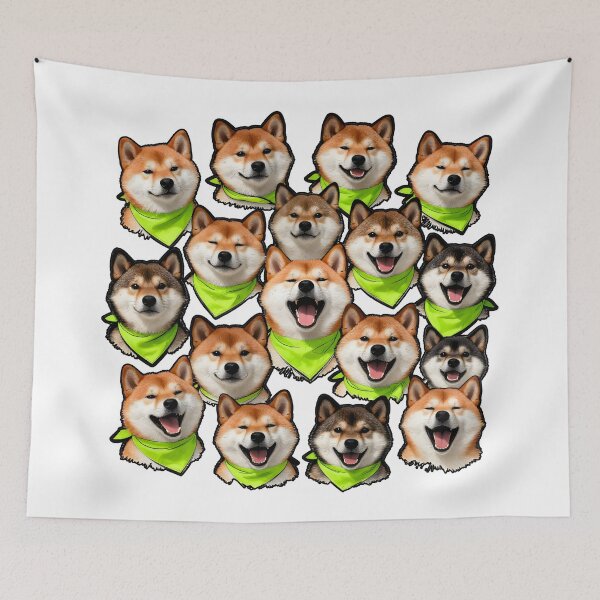 Item preview, Funny Shiba Inu Sassy Expressions Sticker Sheet designed and sold by Dhenin Studio.