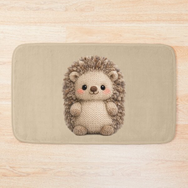 Item preview, Cute Knitted Hedgehog | Kawaii Cottagecore Animal Plush Art designed and sold by PopCulturePixel.