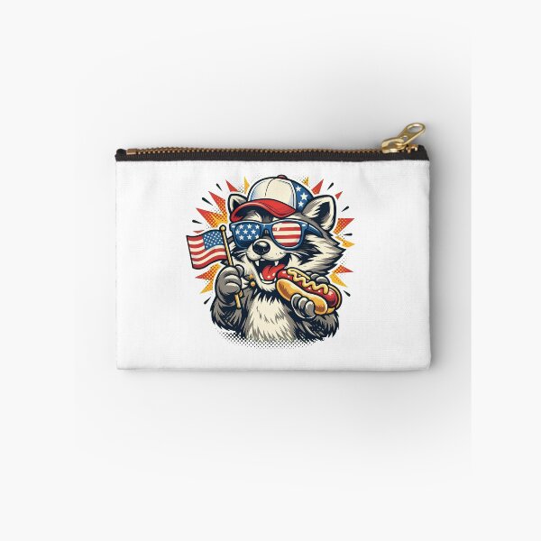 Item preview, Patriotic Raccoon Eating Hotdog Flag Day Gear designed and sold by StranHabesre51.