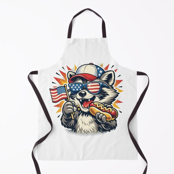 Item preview, Patriotic Raccoon Eating Hotdog Flag Day Gear designed and sold by StranHabesre51.