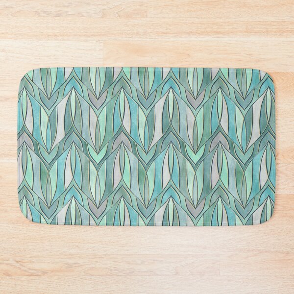 Item preview, Rhythmic Linework in Textured Seafoam and Sage  designed and sold by micklyn.
