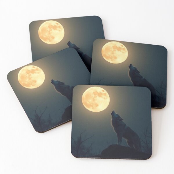Item preview, Wolf howling moon  designed and sold by Black Rose Products .